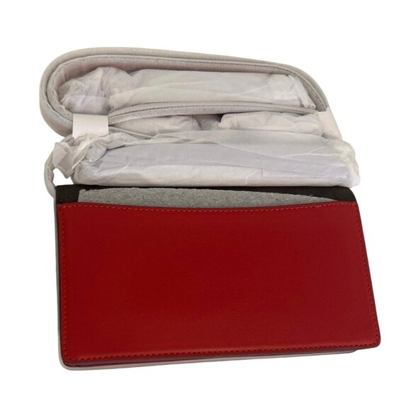 NWT Anna Foldover Clutch Crossbody Signature Canvas Leather Walnut Brown - Picture 4 of 11